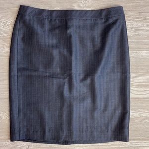 💙 LOFT Navy Pin Stripe Suit Pencil Skirt - 4
